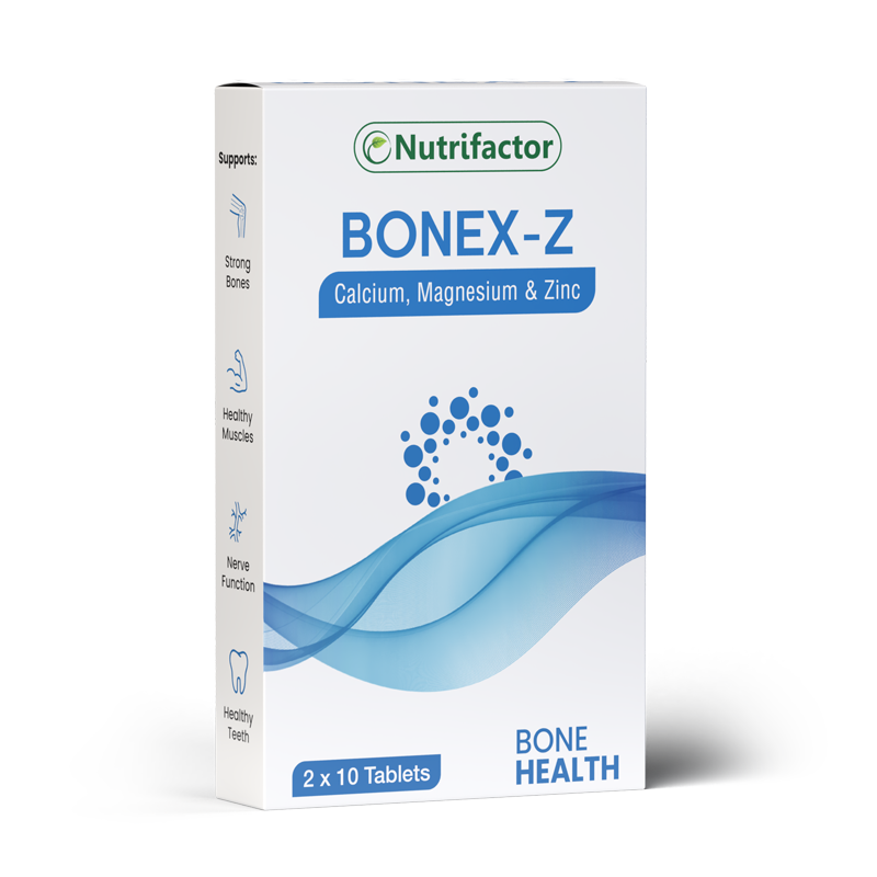 Nutrifactor Bonex-Z calcium magnesium zinc vitamin D3 20 tablets