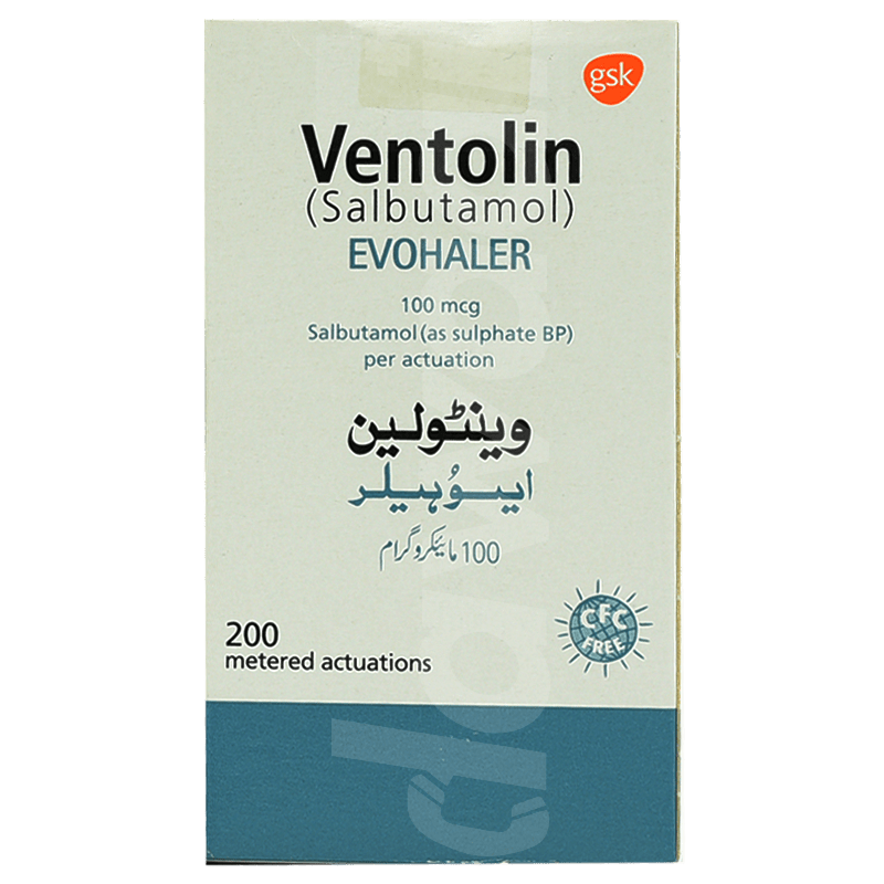 Ventolin Evohaler 100 mcg salbutamol asthma inhaler GSK