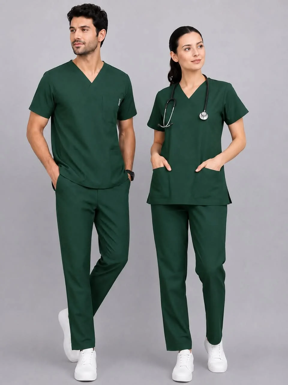 Unisex Scrub Set — Surgical Green — Surgical Green medical scrubs